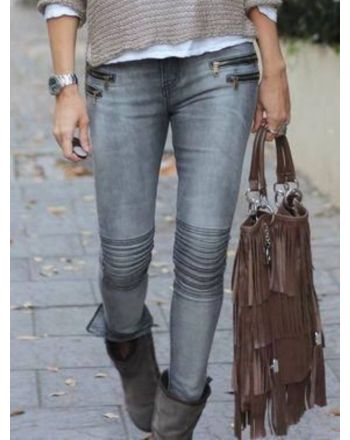 Plain Denim Pants