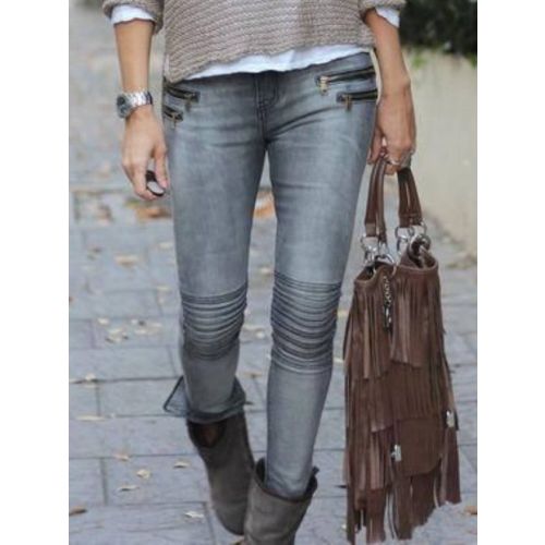 Plain Denim Pants